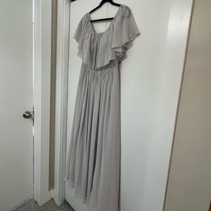 Dove Grey Revelry Chiffon Dress